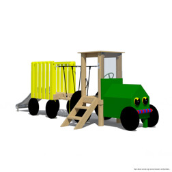 Tractor Teun met hooiwagen